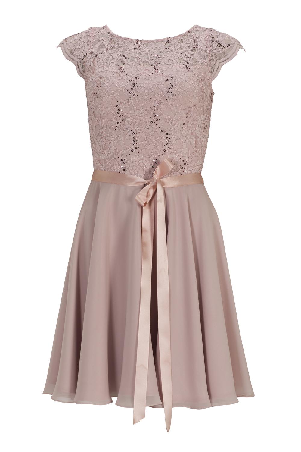 Cocktailkleid aus Spitze und Chiff female