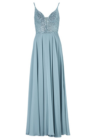 Abendkleid aus Materialmix