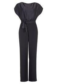 Jumpsuit aus Material-Mix