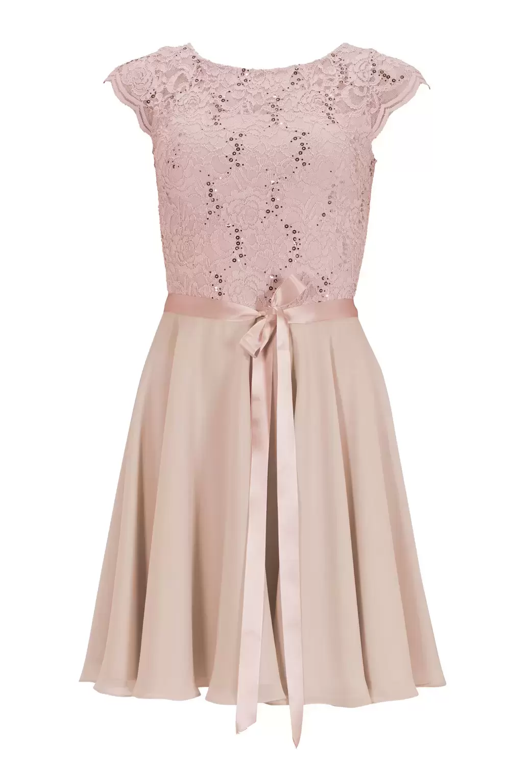 Cocktailkleid aus Spitze und Chiff female