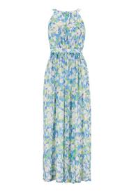 Abendkleid aus bedrucktem Crincle Chiffon