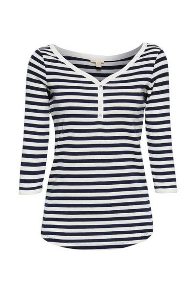 Contrast Tee - E400/NAVY