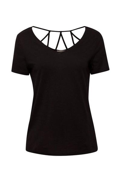 Twisted Back T - E001/BLACK