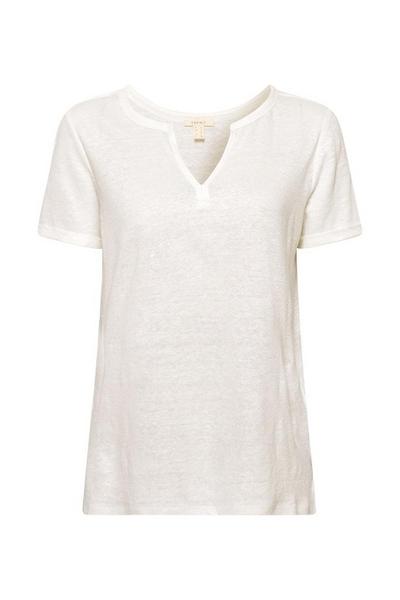 Henley Linen T - E100/WHITE