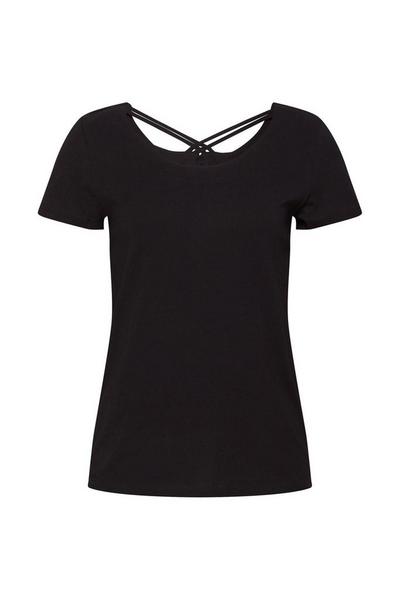 Cross Back Tee - E001/BLACK