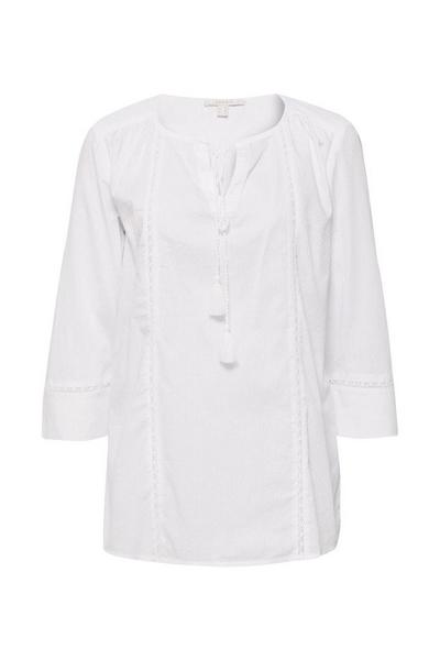W tunic bl - E100/WHITE