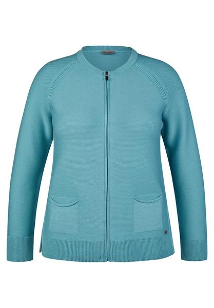 Strickjacke - 3343/Pfauenblau