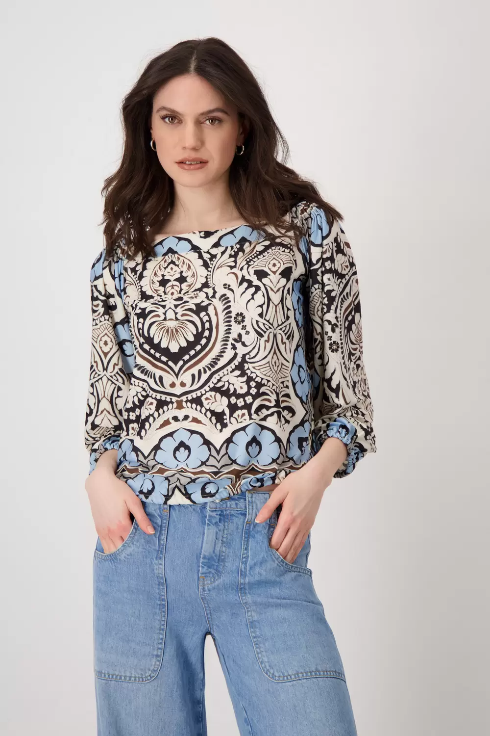 Pullover, schwarz gemustert