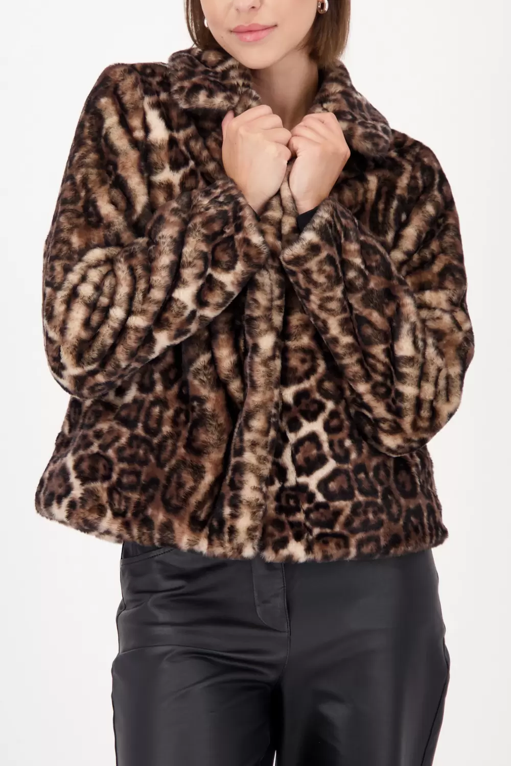 Jacke, brownie gemustert