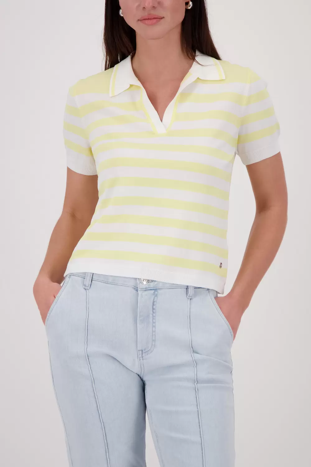 Pullover, pastel yellow ringel