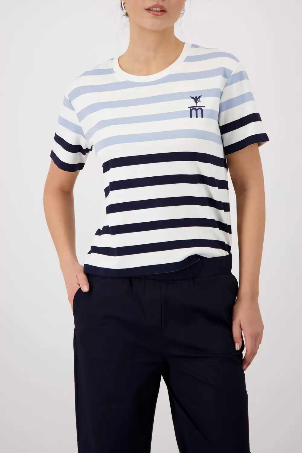 T-Shirt, marine ringel