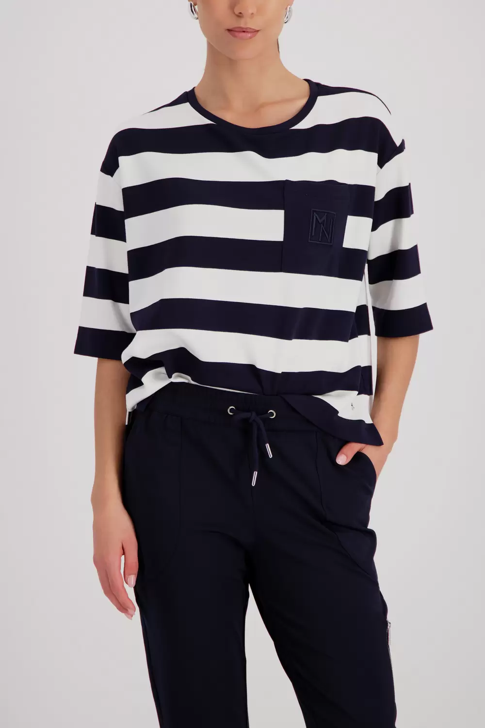 Sweatshirt - 756/marine ringel