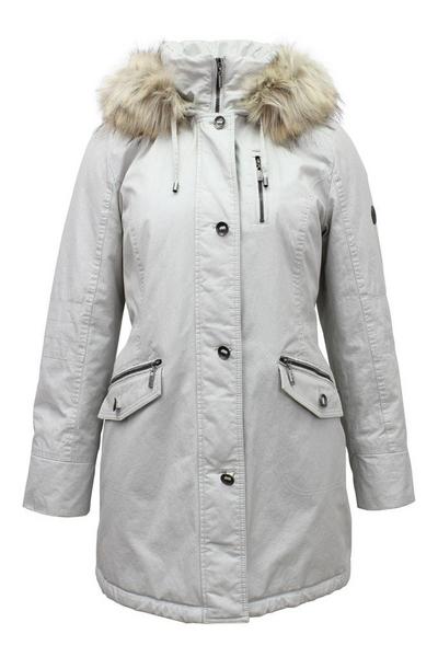 Jacke mit Webpelz - 90/silver