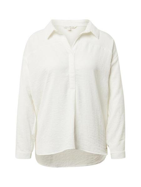 slouchy blouse with turn-up - 10332/Off White
