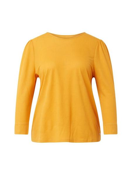 tee with back button placket - 10744/Sunflower