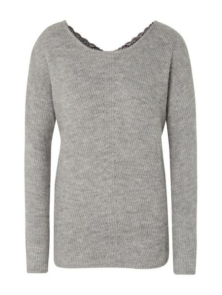 cosy lace pullover - 10367/Light Silver Grey M