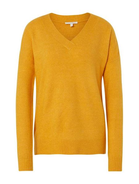 cosy v-neck pullover - 20327/sunflower yellow mela