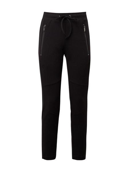 zipped loose fit pants - 14482/Deep Black