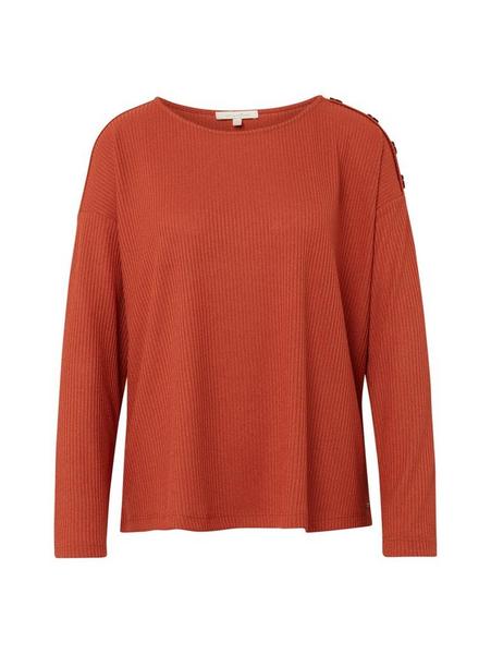 ribbed boxy tee - 19759/fox orange