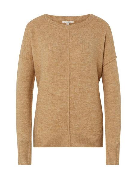 cosy crew neck pullover - 18804/camel melange