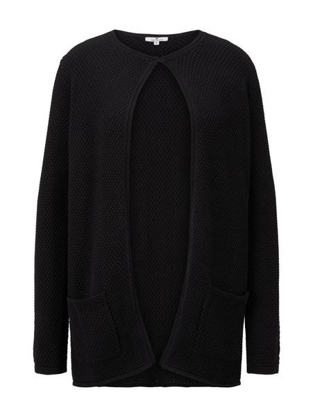 cardigan structured cotton - 14482/Deep Black