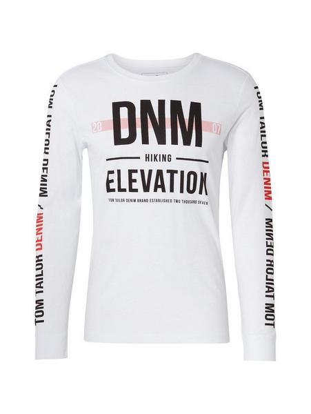 longsleeve T-shirt with print - 20000/White