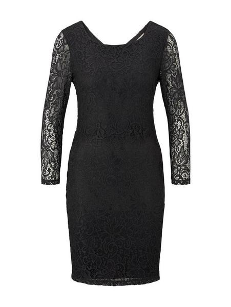 bodycon lace dress - 14482/Deep Black