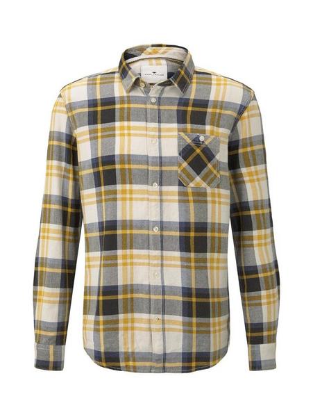 ray acid wash check shirt - 20765/yellow black big