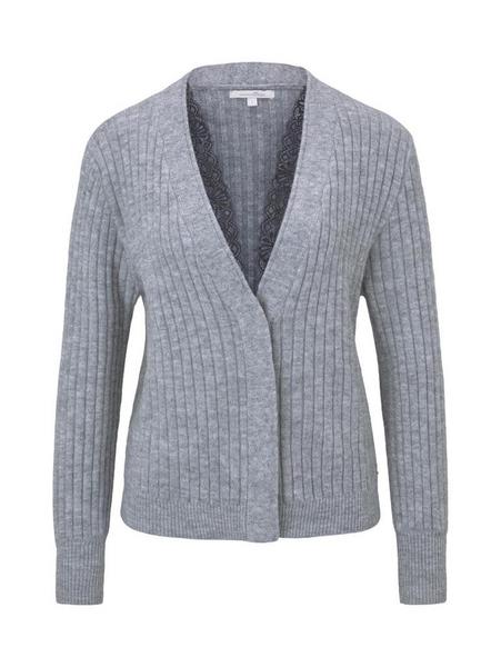 lace cardigan - 10367/Light Silver Grey M