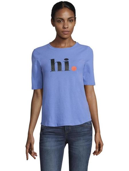 T-shirt printed crew neck - 18712/sicilian blue