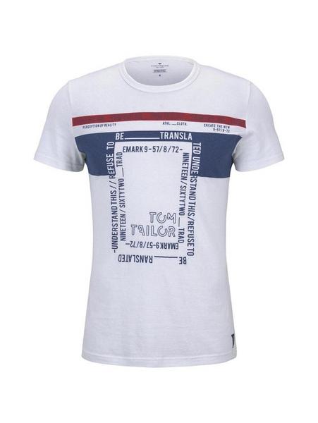 t-shirt with various prints - 10332/Off White