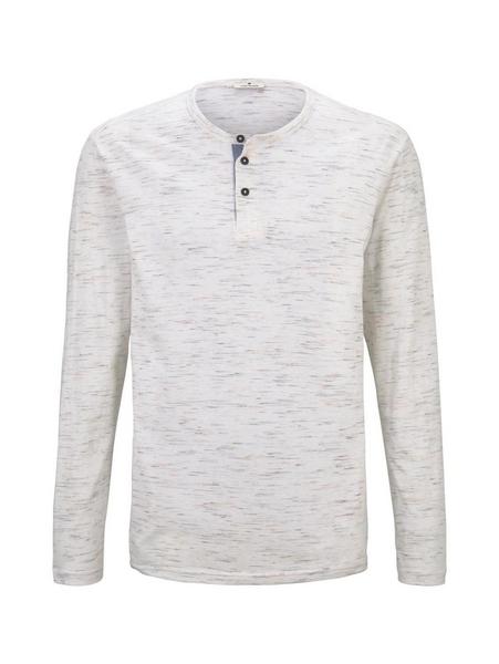 basic henley with chest badge - 21281/offwhite mul