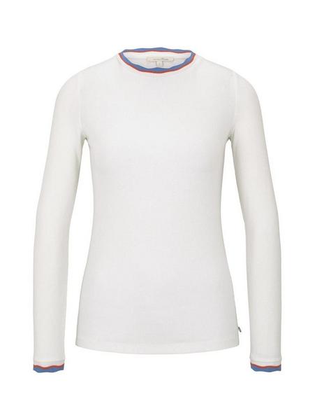 longsleeve tee with rib detail - 10332/Off White