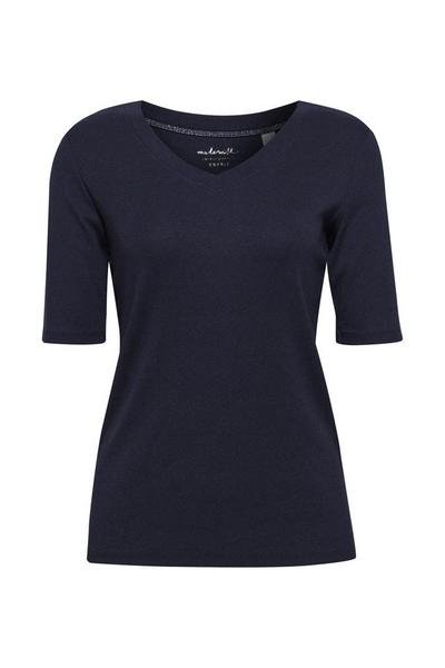 FLW V-Neck T - E400/NAVY