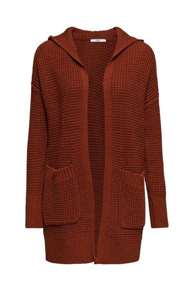 long hooded car - C224/RUST BROWN 5