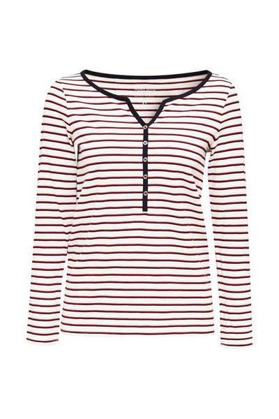 SG-010EE1K325       OCS Henley Tee - E110/OFF WHIT