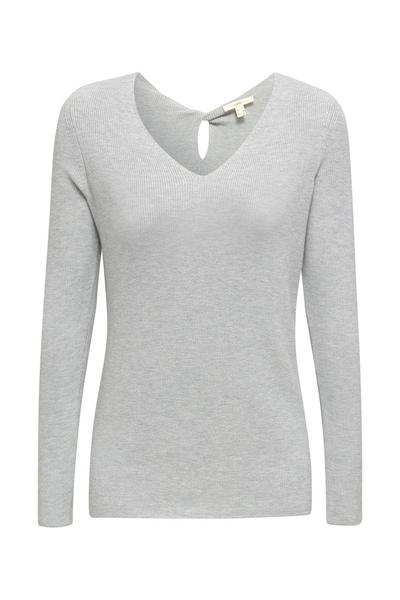 Vneck swtr - E044/LIGHT GREY 5