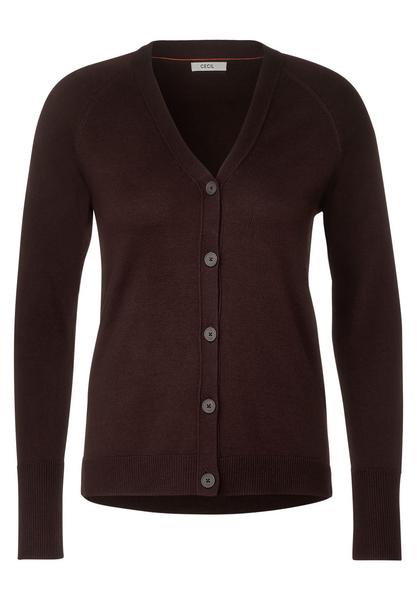 NOS Basic Cardigan - 12540/red mahogany