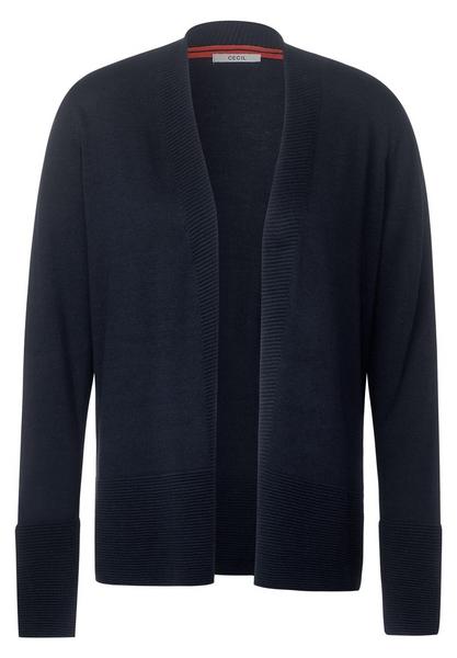 Strickjacke mit Ripp-Details