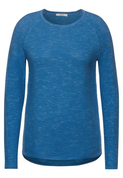 Ripp-Pullover in Melange