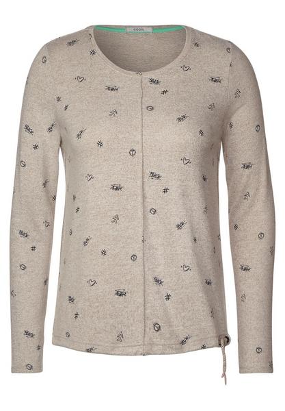 TOS Cosy Minimal  T-shirt - 22583/mocca brown mela