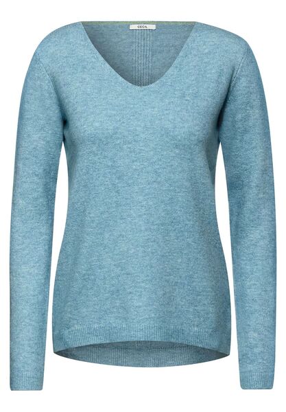 TOS cosy V-Neck Pullover - 12804/multi sky blue me