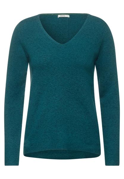 TOS cosy V-Neck Pullover - 12805/multi atlantic gr