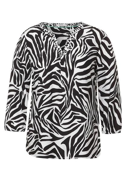 Print Mix Blouse - 22259/light alabaster white