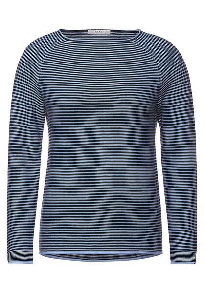 TOS Structured Stripe Pullover - 22824/quiet blue