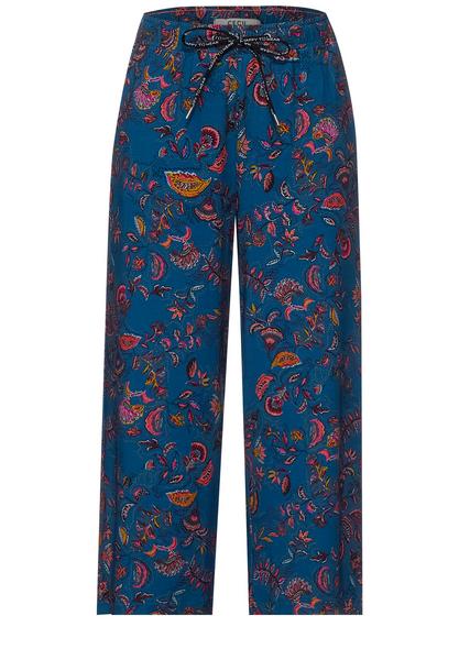 EOS_Jersey Wide Leg Paisley - 32972/ocean blue