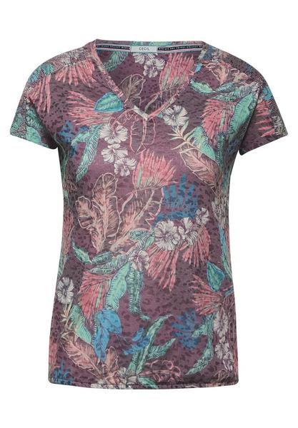 TOS Flower Burn Out Shape - 33258/burn out red gra