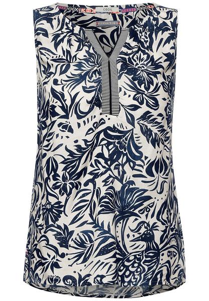 TOS Flower Print Top - 30125/pure off white