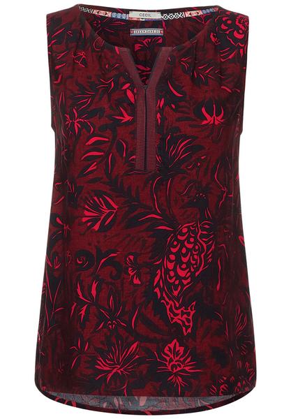 TOS Flower Print Top - 33160/copper brown