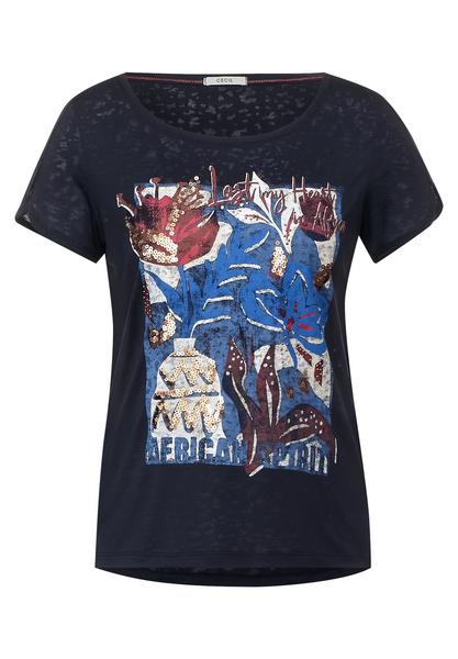 T-Shirt in  Burnout Optik